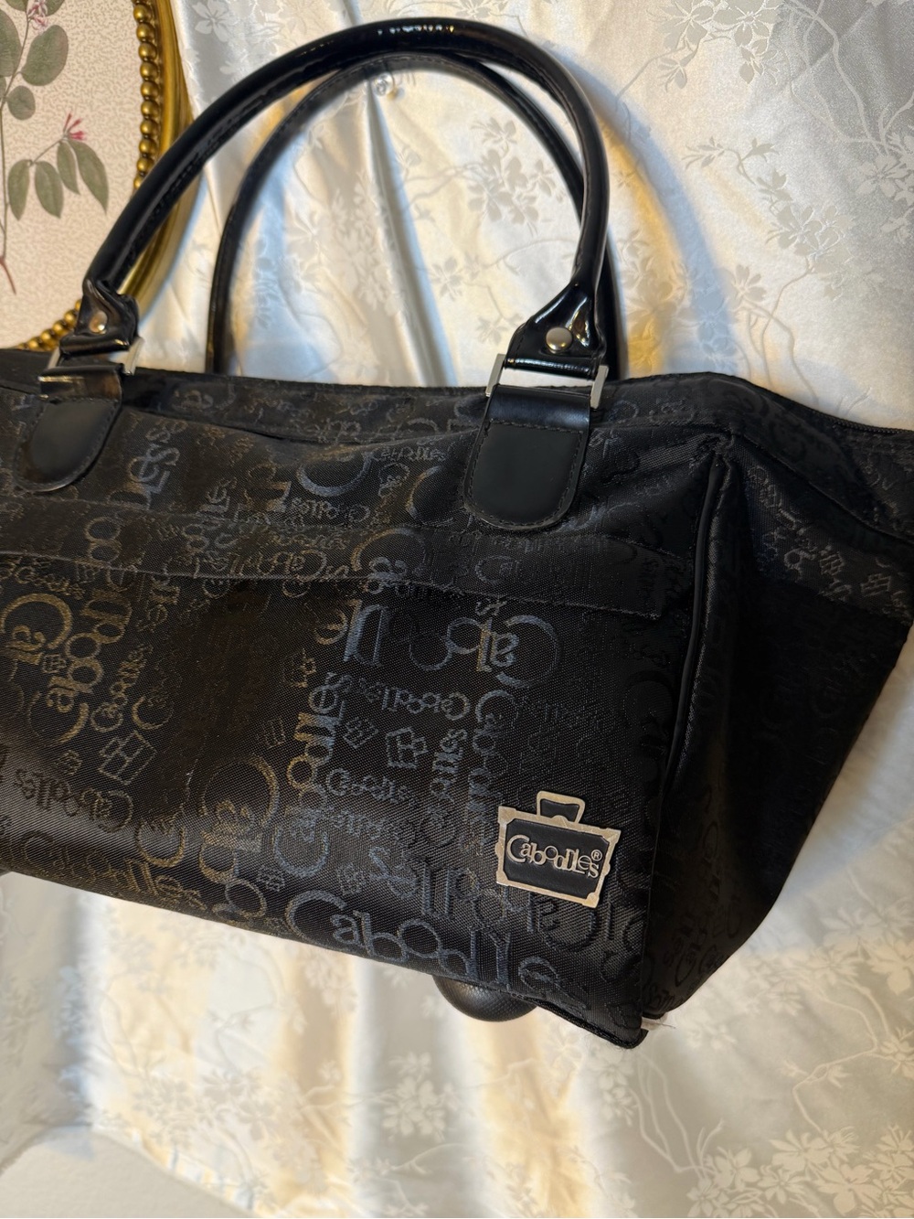 Caboodles Black Logo Jacquard Tote Bag
